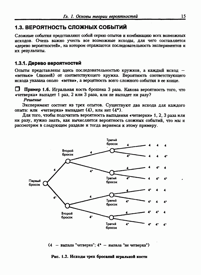 1.3. ВЕРОЯТНОСТЬ СЛОЖНЫХ СОБЫТИЙ