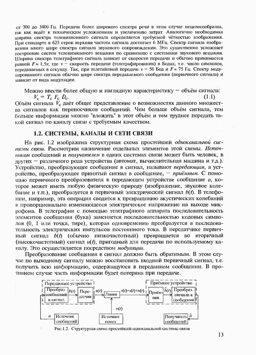 1.2. СИСТЕМЫ, КАНАЛЫ И СЕТИ СВЯЗИ