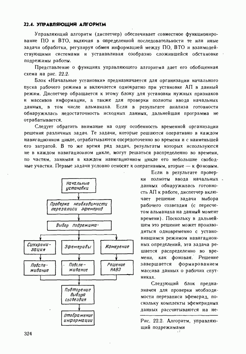 22.4. УПРАВЛЯЮЩИЙ АЛГОРИТМ