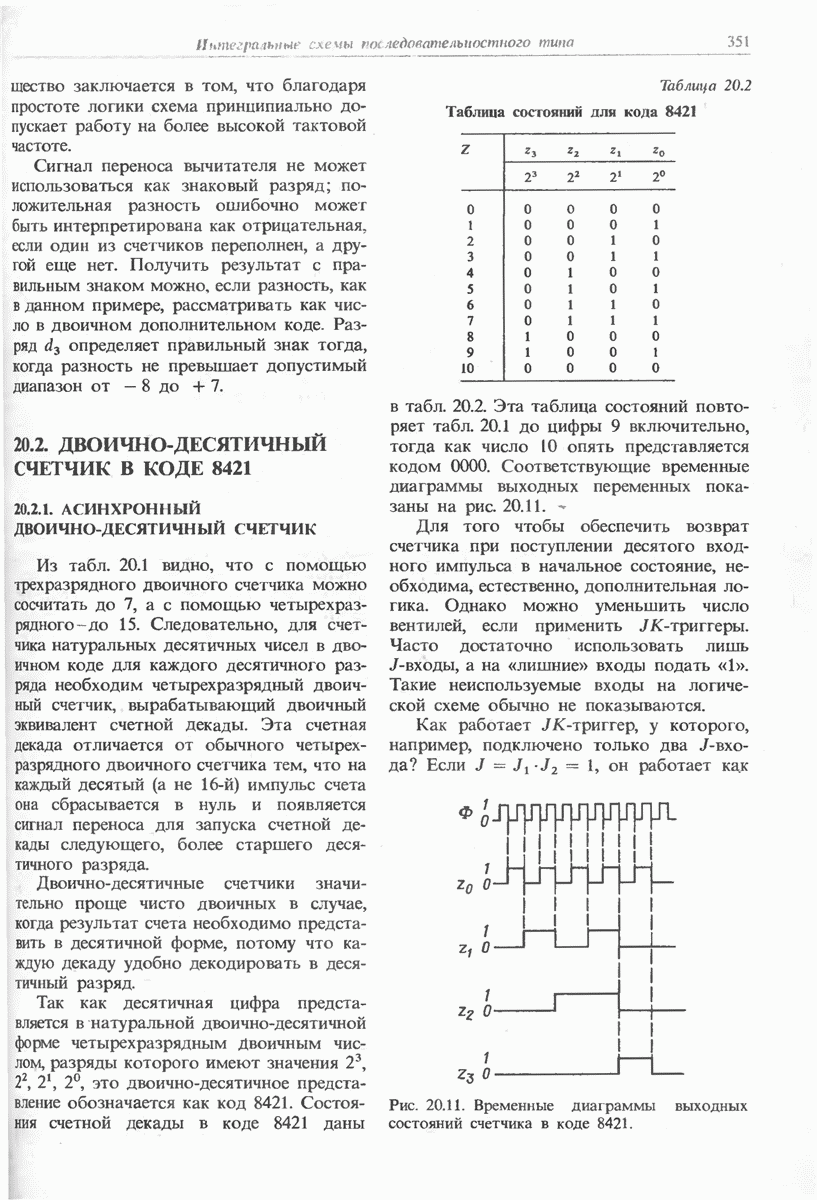 20.2.1. АСИНХРОННЫЙ ДВОИЧНО-ДЕСЯТИЧНЫЙ СЧЕТЧИК