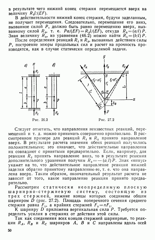 Сила приложена к шарниру